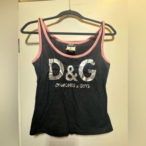D&G Black and Pink Top